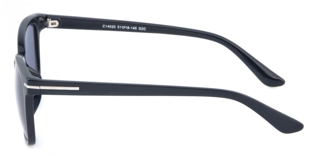 Toulouse Black Classic Wayframe Plastic Sunglasses