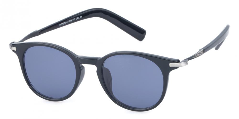 Tourcoing Black Round Plastic Sunglasses