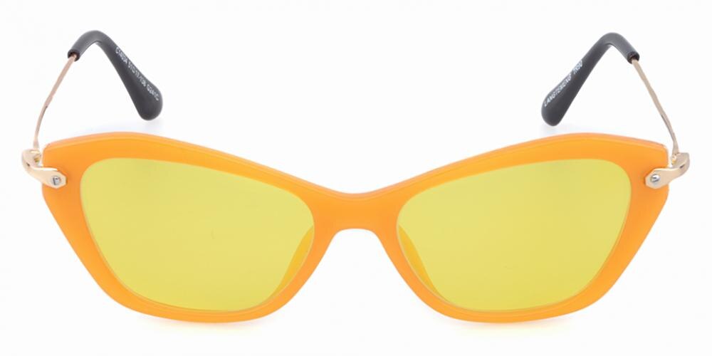 Nantes Cat-Eye Yellow Cat Eye Plastic Sunglasses