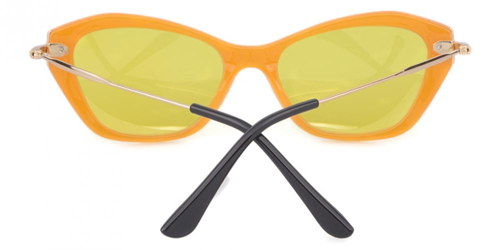 Nantes Cat-Eye Yellow Cat Eye Plastic Sunglasses
