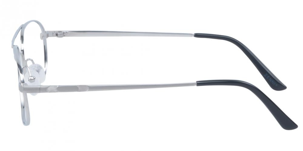 BatonRouge Silver Aviator Titanium Eyeglasses