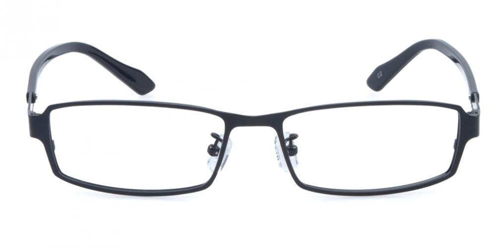 Hagerstown Black Rectangle Metal Eyeglasses