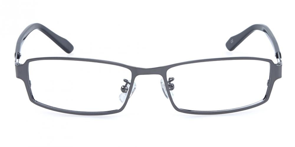 Hagerstown Gunmetal Rectangle Metal Eyeglasses