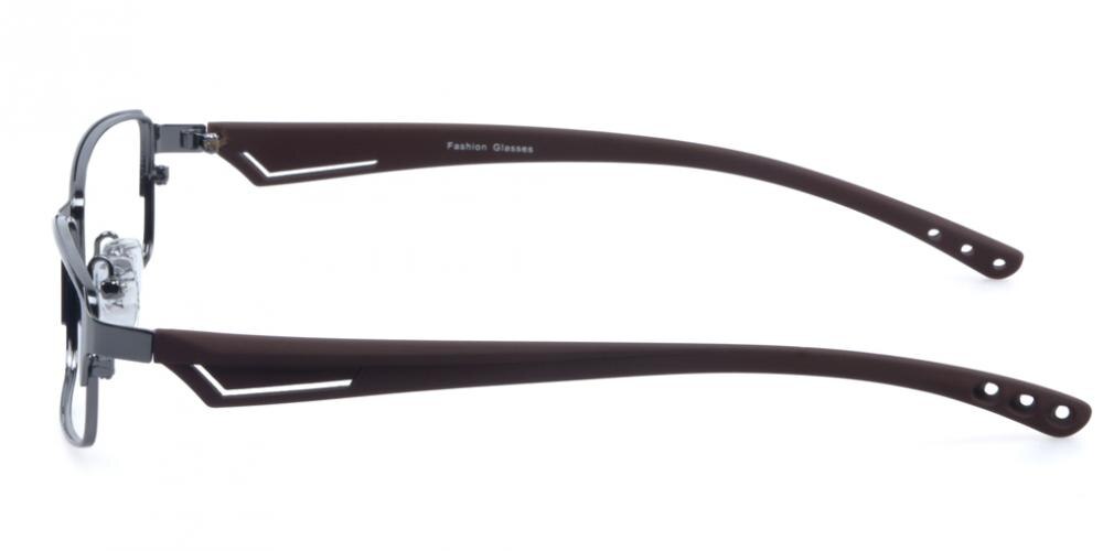 Hyannis Gunmetal Rectangle Metal Eyeglasses