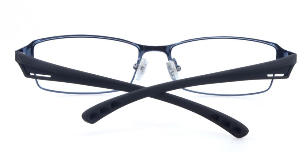 Hyannis Blue Rectangle Metal Eyeglasses