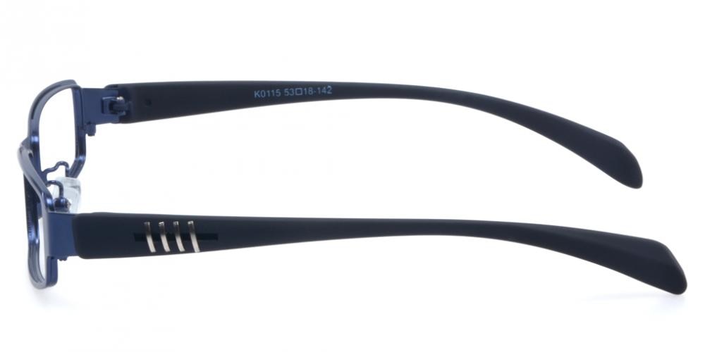 Moorhead Blue Rectangle Metal Eyeglasses