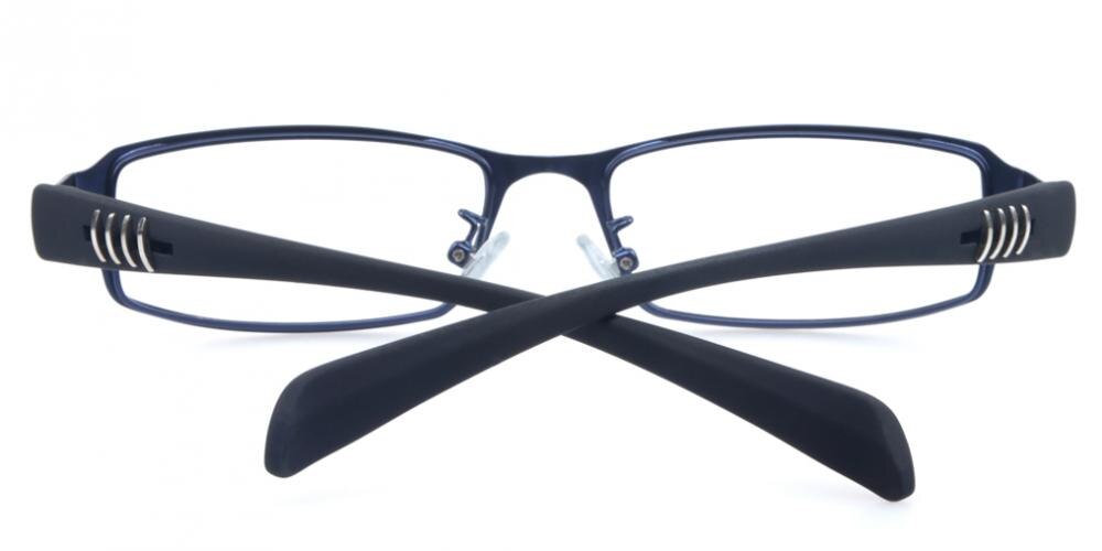 Moorhead Blue Rectangle Metal Eyeglasses