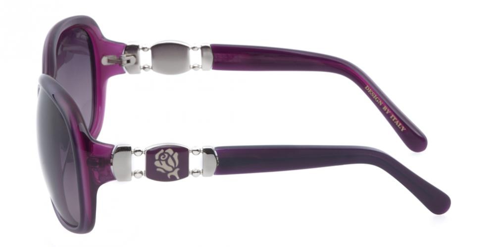 Odelette Purple Classic Wayframe Plastic Sunglasses