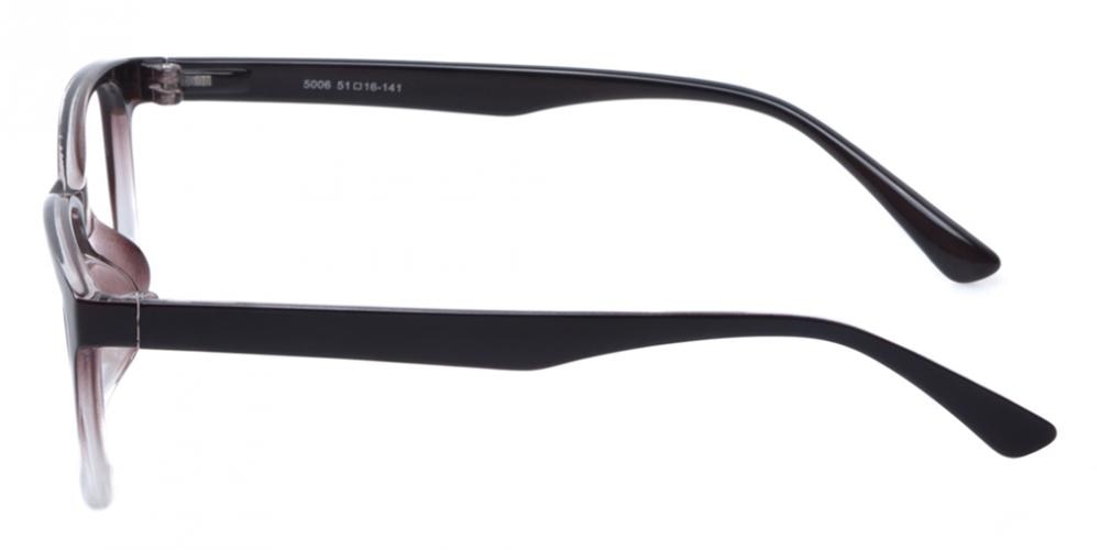 StCharles Dark Brown Rectangle TR90 Eyeglasses