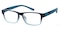 BowlingGreen Black/Blue Rectangle TR90 Eyeglasses