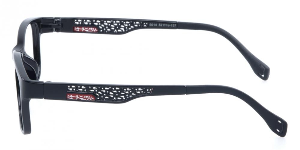 Fairfax Black Rectangle TR90 Eyeglasses