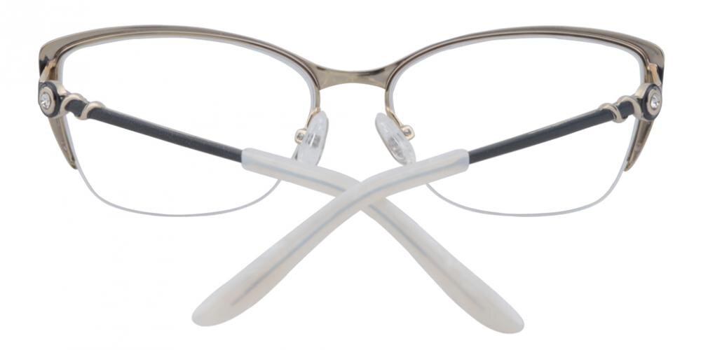 Bblythe Cat-Eye Black/White Cat Eye Metal Eyeglasses