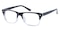 Poughkeepsie Black/Crystal Rectangle Acetate Eyeglasses
