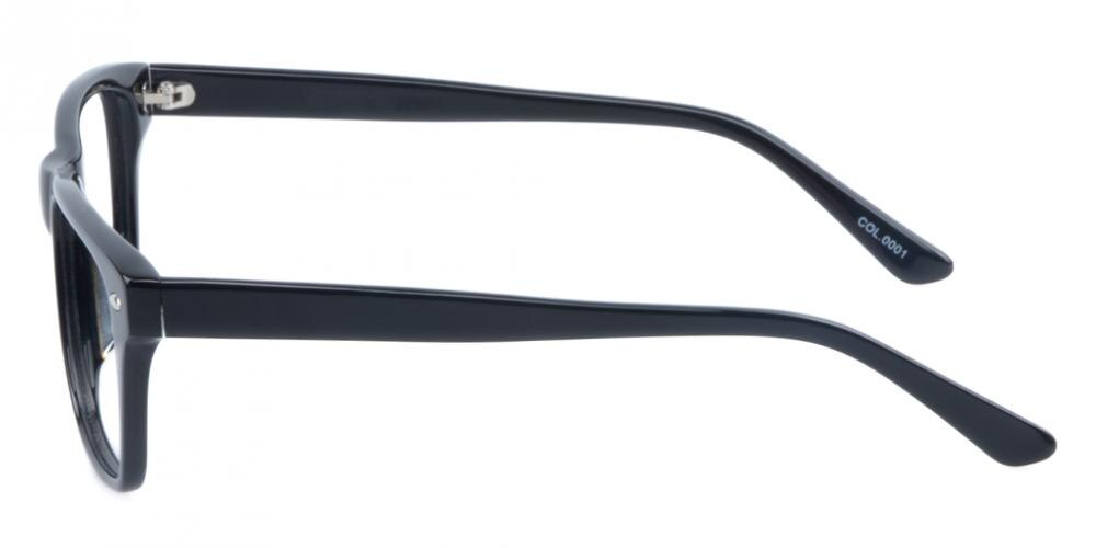 Poughkeepsie Black Rectangle Acetate Eyeglasses