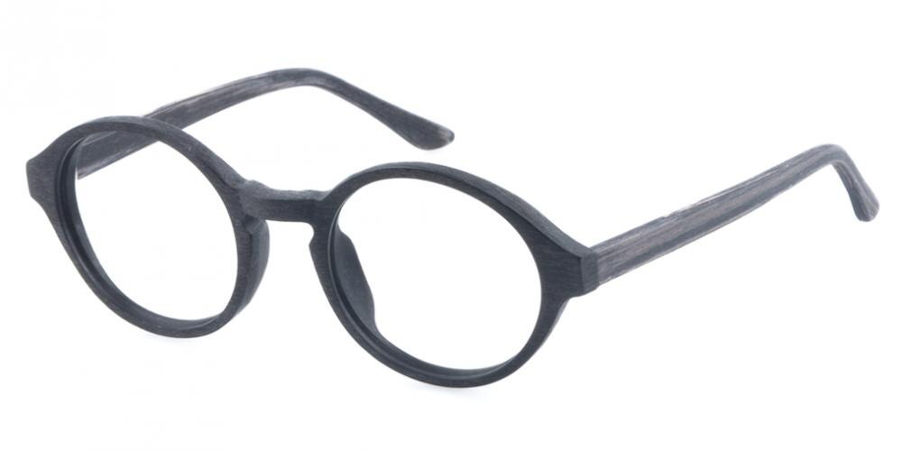 Gloversville Black Round Acetate Eyeglasses