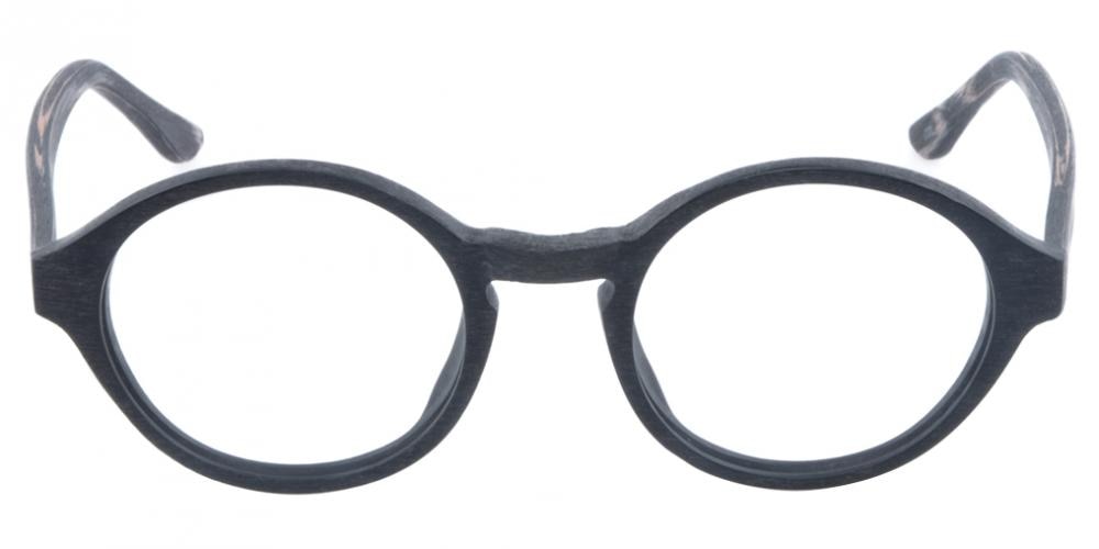 Gloversville Black Round Acetate Eyeglasses