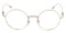 SaultSteMarie Golden Round Metal Eyeglasses