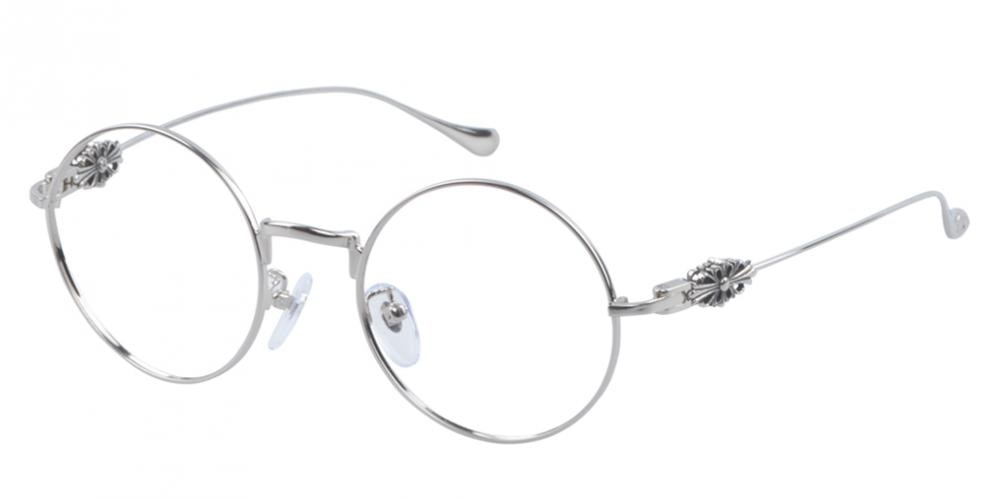 SaultSteMarie Silver Round Metal Eyeglasses