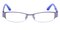 Doreen Purple Rectangle Metal Eyeglasses