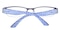 Doreen Purple Rectangle Metal Eyeglasses