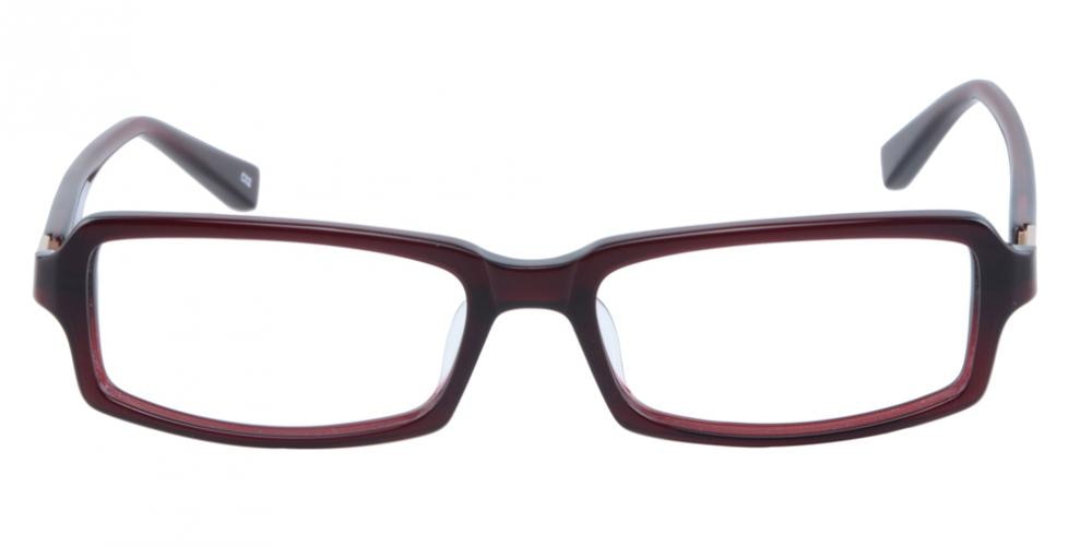 Beverly Burgundy Rectangle Acetate Eyeglasses