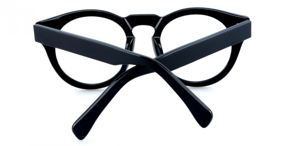 Villeurbanne Black Round Acetate Eyeglasses