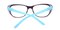Astrid Cat-Eye Brown/Blue Cat Eye Plastic Eyeglasses