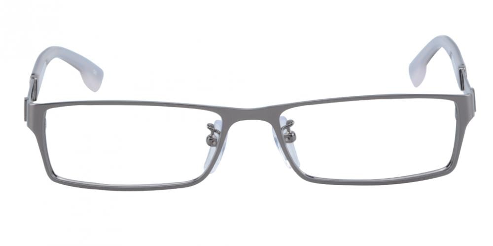 Cornelius Gunmetal Rectangle Metal Eyeglasses