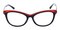 Mirabelle Cat-Eye Black/Red Cat Eye Acetate Eyeglasses