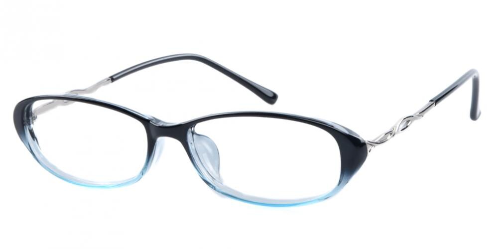 Vanessa Cat-Eye Black/Blue Cat Eye TR90 Eyeglasses