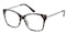 Anastasia Crystal Tortoise Square TR90 Eyeglasses