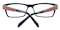 WalnutCreek Black Rectangle Acetate Eyeglasses