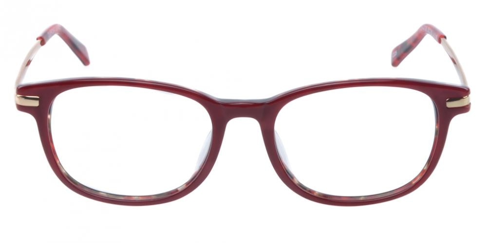 Beauvais Red Classic Wayframe Acetate Eyeglasses