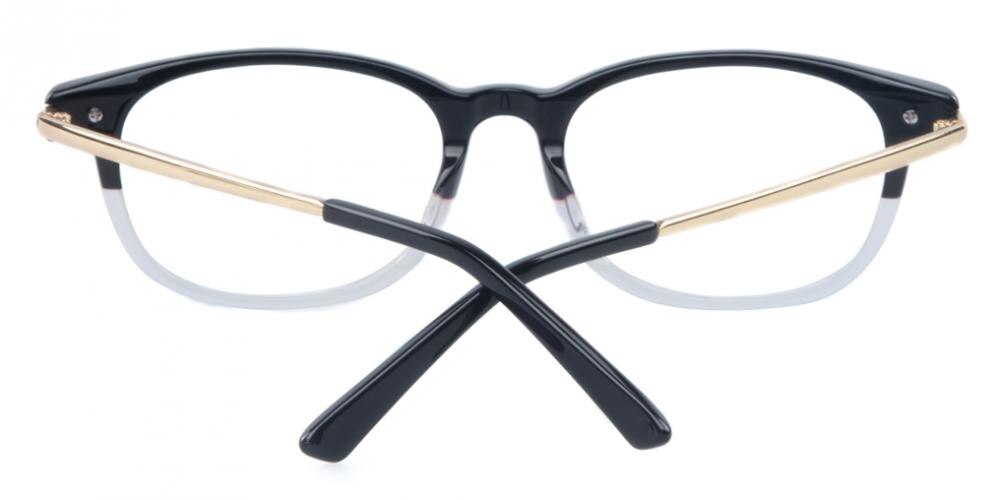 Beauvais Black/Crystal Classic Wayframe Acetate Eyeglasses