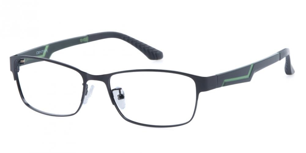 Bancroft Black Rectangle Metal Eyeglasses