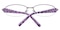 Maureen Purple Rectangle Metal Eyeglasses