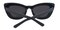 Levallois Black Cat Eye Plastic Sunglasses