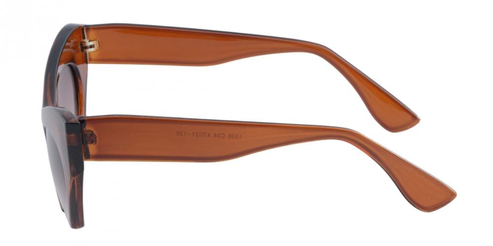 Quentin Brown Cat Eye Plastic Sunglasses