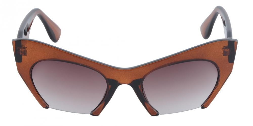 Quentin Brown Cat Eye Plastic Sunglasses