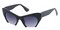 Quentin Black Cat Eye Plastic Sunglasses