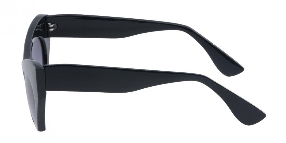 Quentin Black Cat Eye Plastic Sunglasses