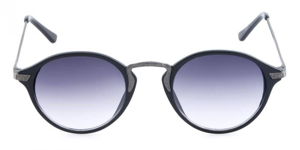 Seyne Black Round Plastic Sunglasses