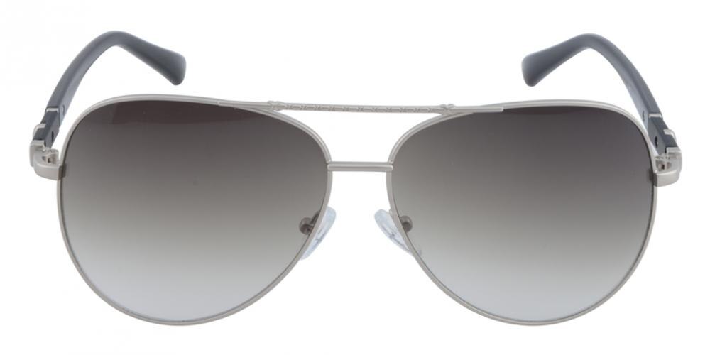 Pierre Silver Aviator Metal Sunglasses