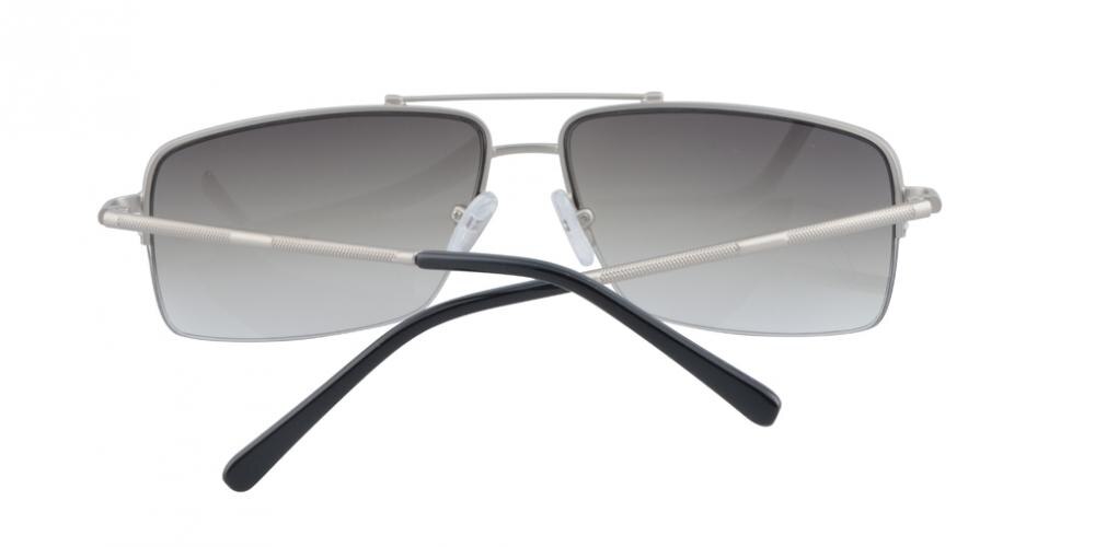 Marne Silver Aviator Metal Sunglasses