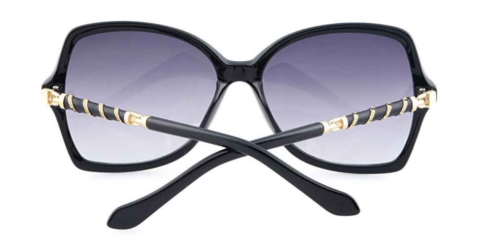 Vitry Black Classic Wayframe Plastic Sunglasses