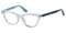 Florence Cat-Eye Crystal/Blue Cat Eye Acetate Eyeglasses
