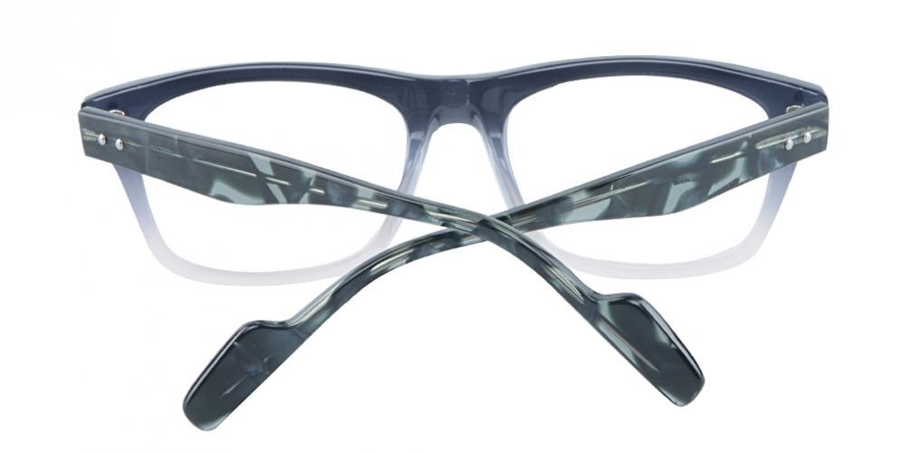 Asnieres Black/Crystal Rectangle Acetate Eyeglasses