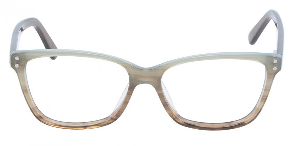Aulnay Gray/Brown Classic Wayframe Acetate Eyeglasses