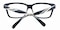 Boulogne Mblack/Striped Rectangle Acetate Eyeglasses