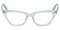 Florence Cat-Eye Crystal/Green Cat Eye Acetate Eyeglasses